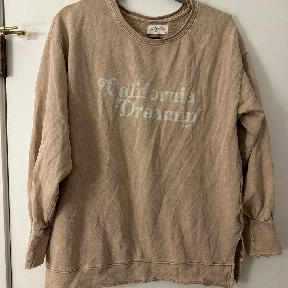 Carly Jean Los Angeles Tan California Dreamin’ Pullover